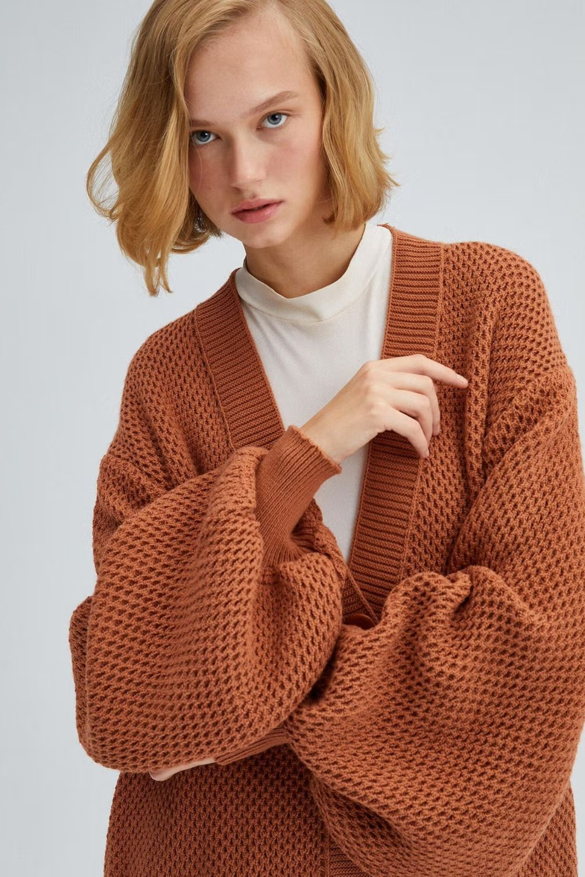 Brown Cardigan Winter Set