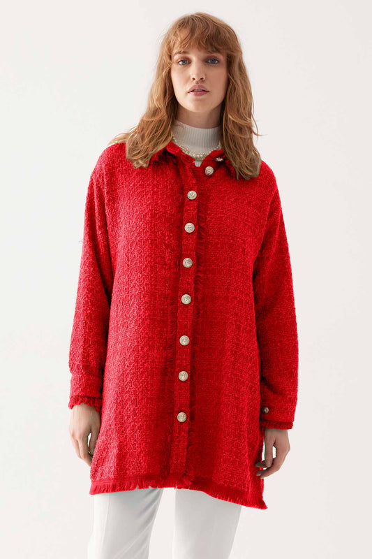 Long Tweed Red Shirt