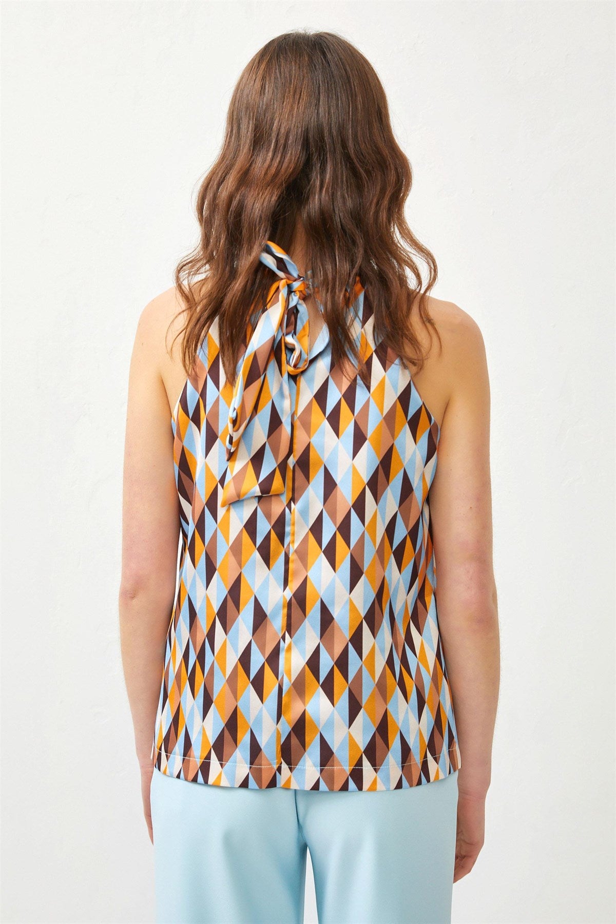 Geometric Print Flowy Top
