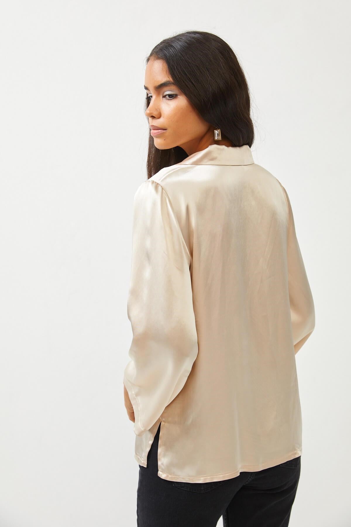 Silky Beige Shirt