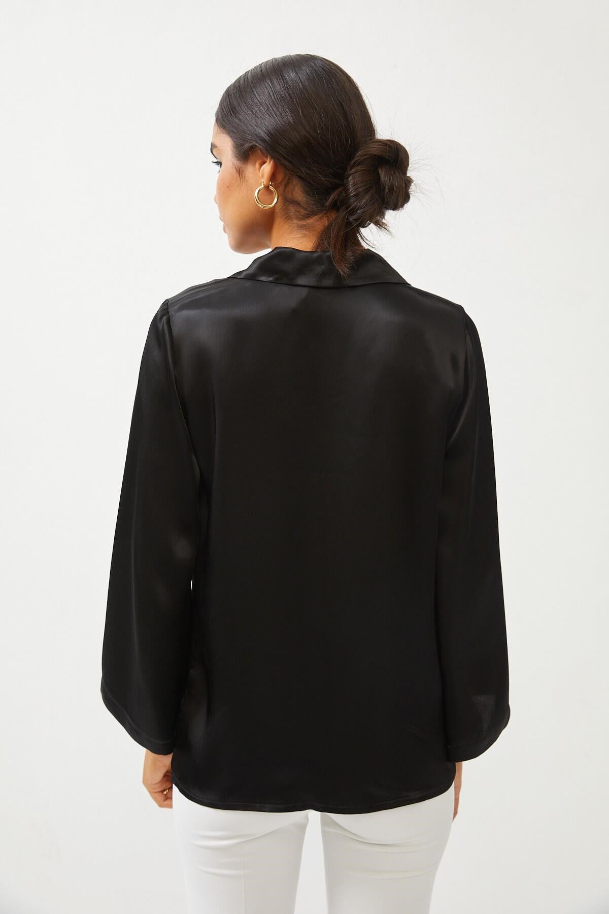 Silky Black Shirt