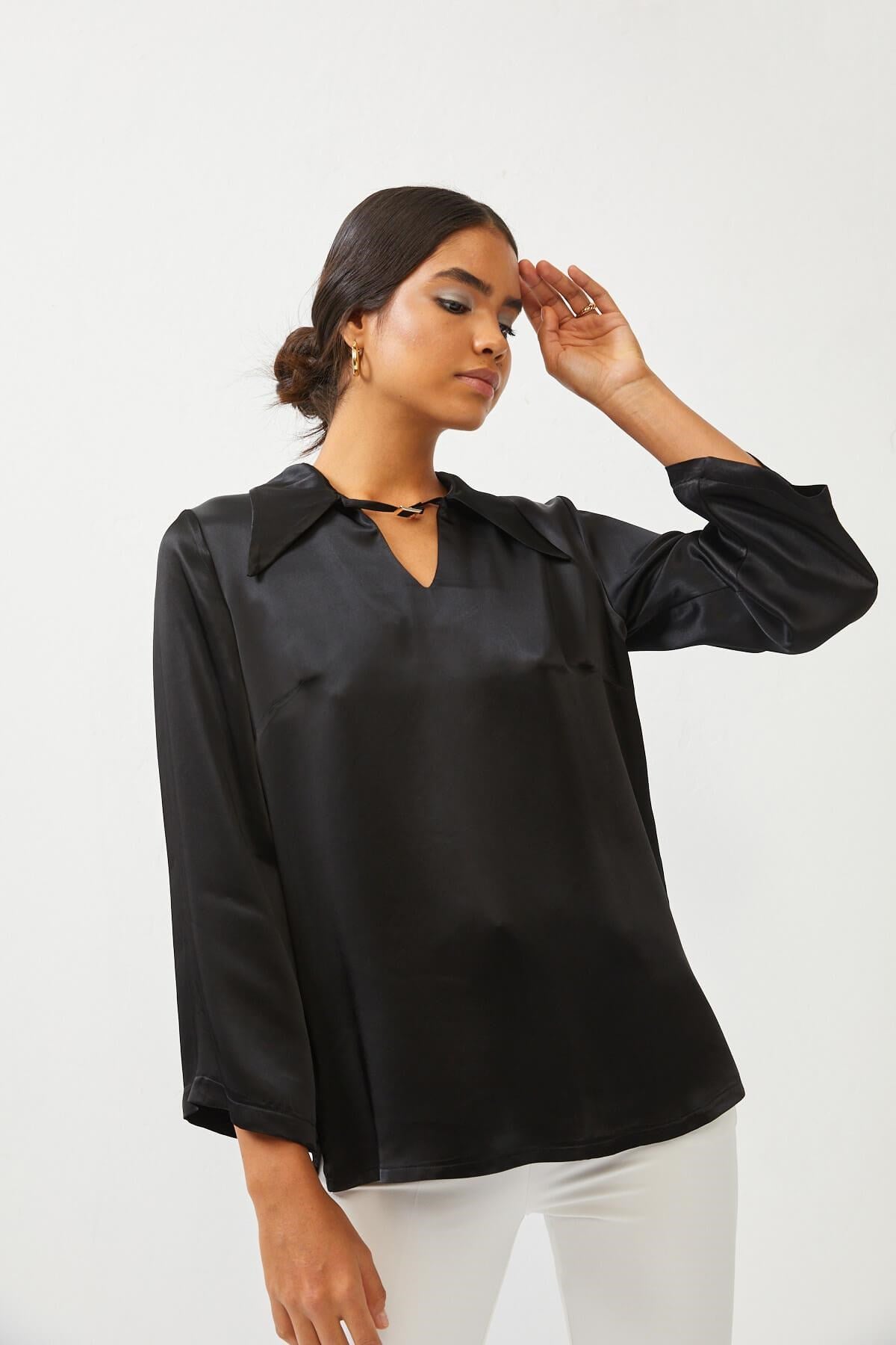 Silky Black Shirt
