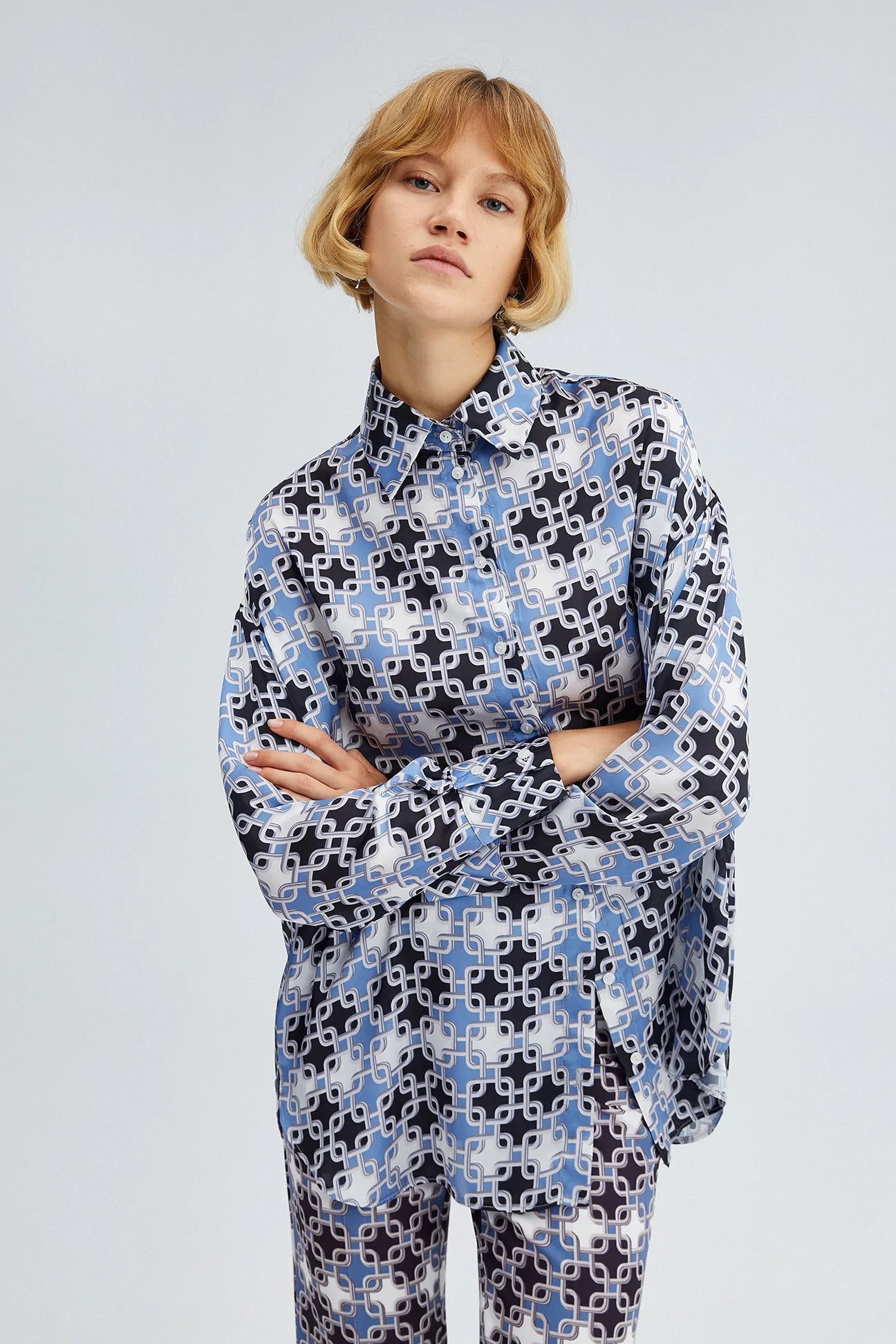 Blue Patterned Set
