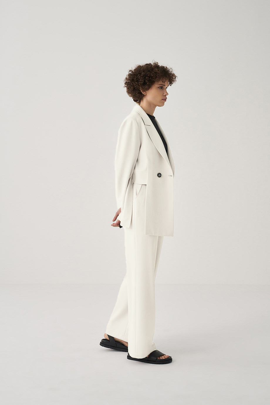 White Asymmetrical Suit