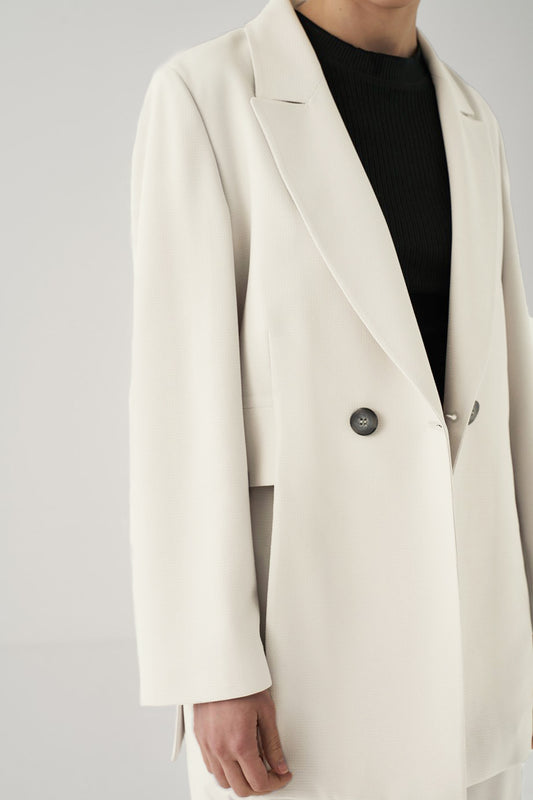 White Asymmetrical Suit