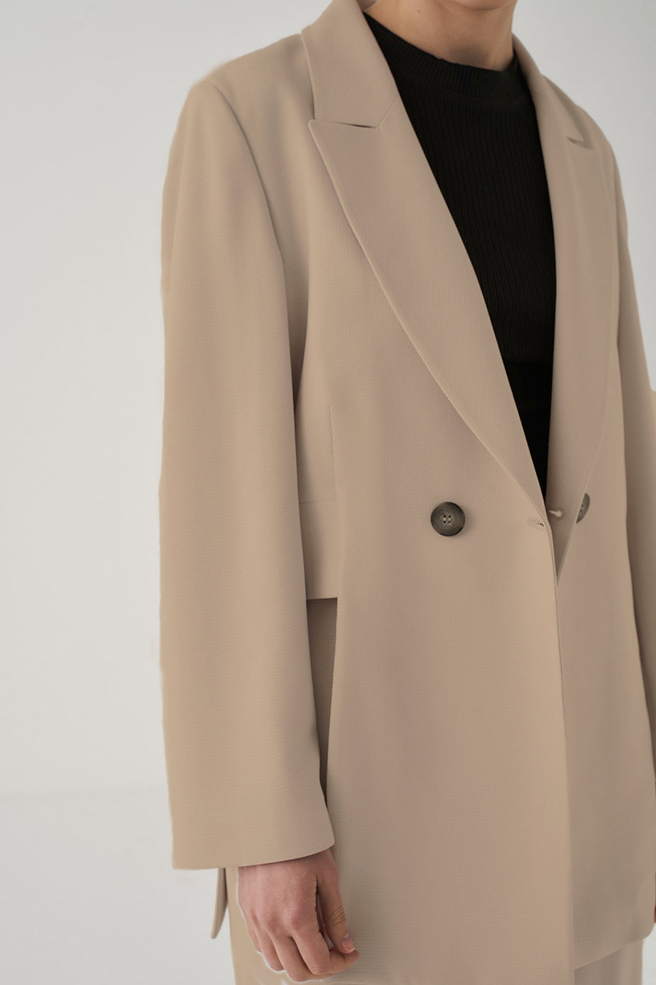 Beige Asymmetrical Suit