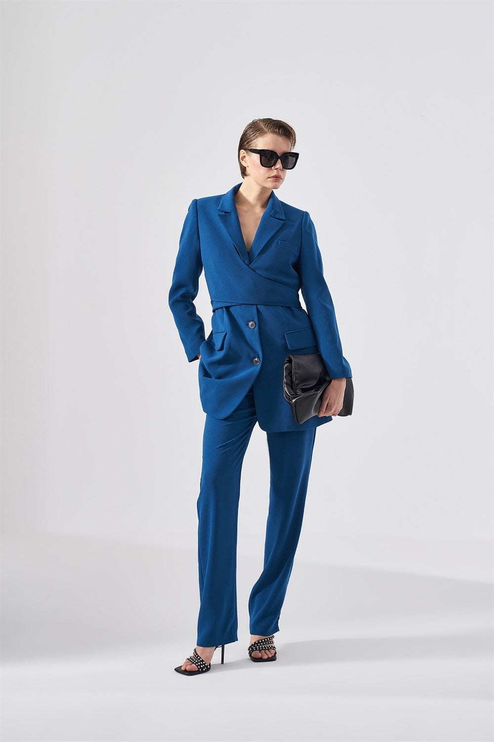 Indigo Belt Suit