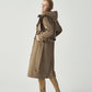 Beige Trench Coat with Hoodie