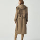 Beige Trench Coat with Hoodie