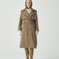 Beige Trench Coat with Hoodie