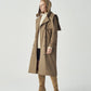 Beige Trench Coat with Hoodie