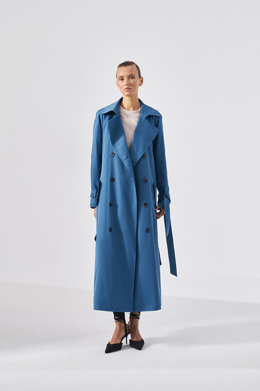 Blue Trench Coat