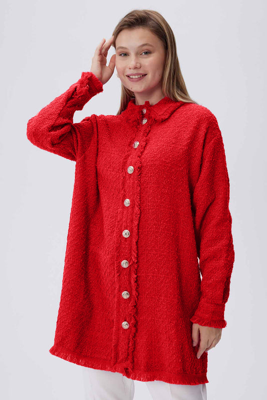 Long Tweed Red Shirt