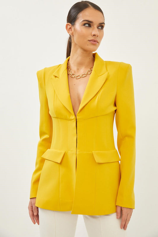 Mustard Corset Suit