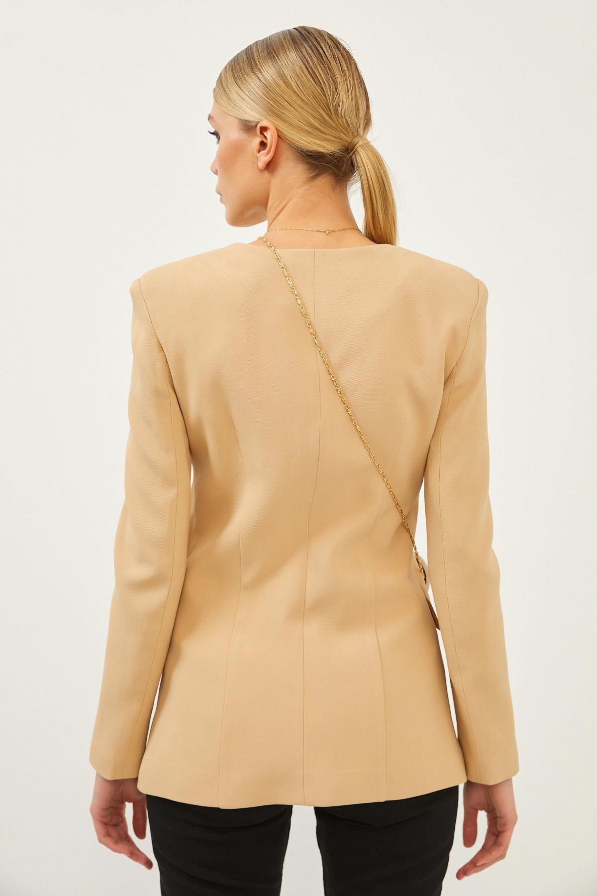 Beige Simple Suit