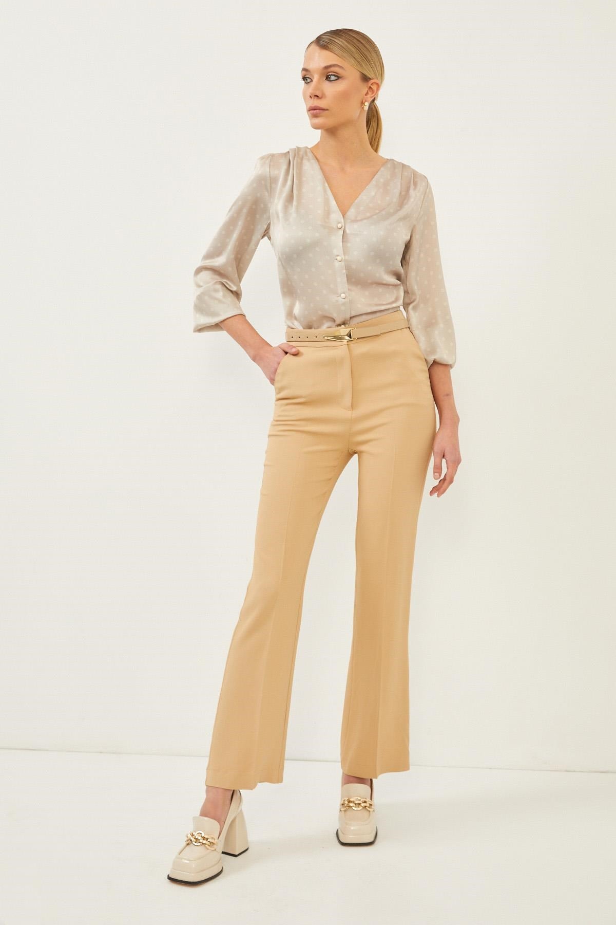 Beige Simple Suit